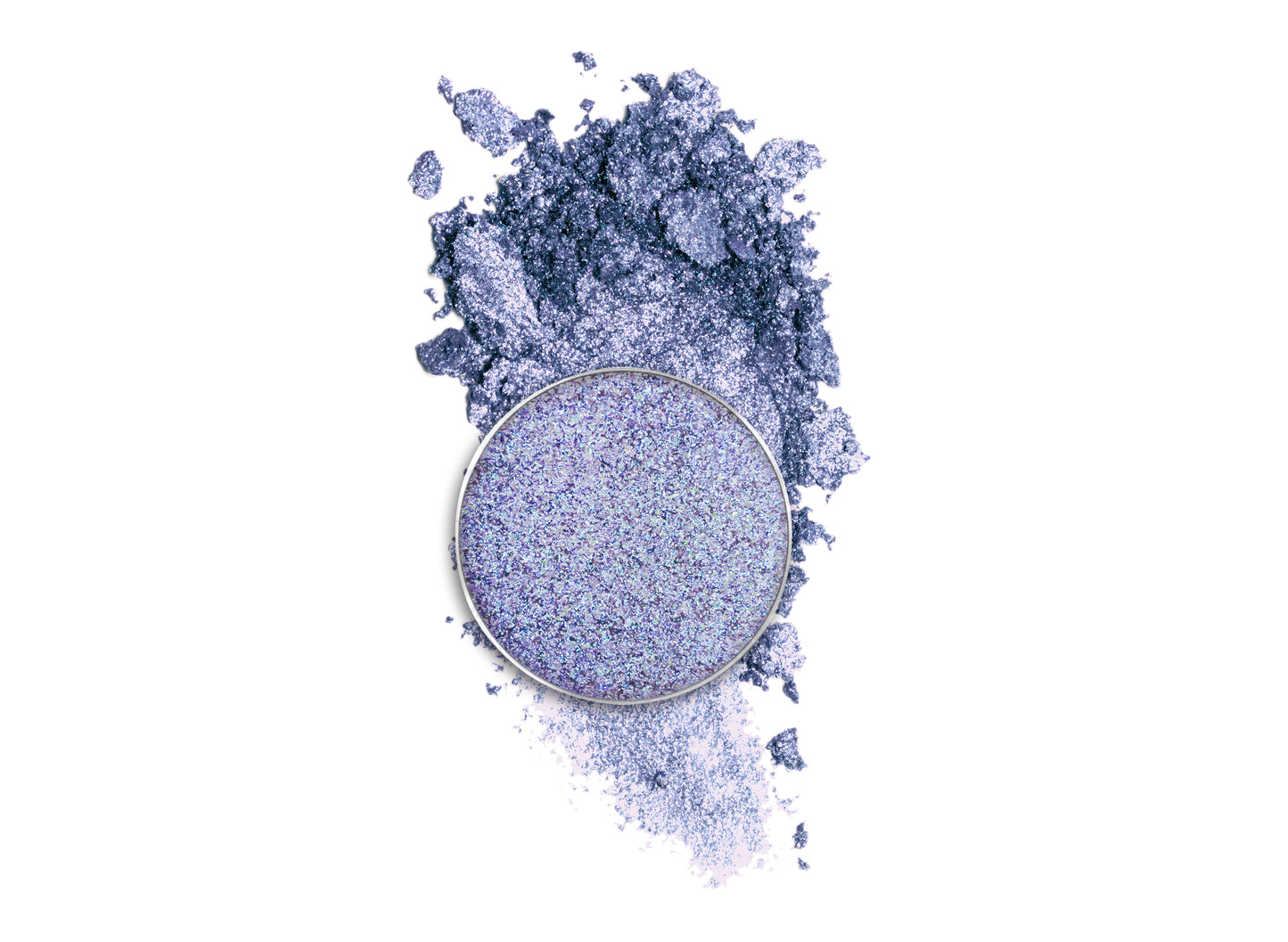 TREASON SEASON Violet blue duo chrome eyeshadow with pink sparkles