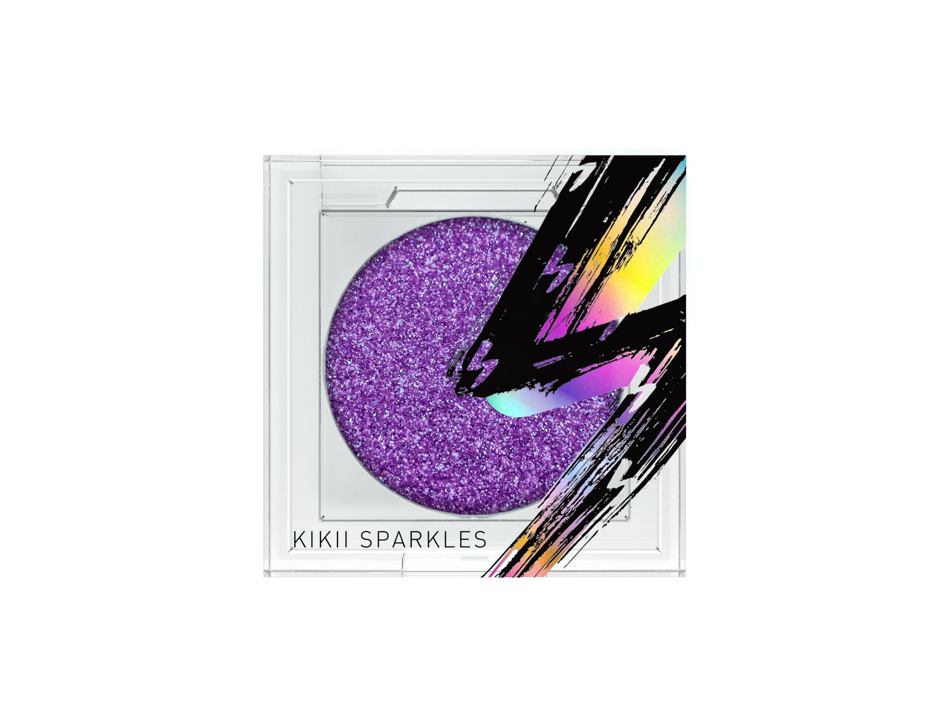 WHAT A DIVA Purple duo chrome eyeshadow with baby blue sparkles